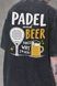 Чоловіча Виварена Оверсайз Футболка Without Washed З Принтом Padel And Beer Black 8056362 фото 2