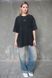 Жіноча Виварена Оверсайз Футболка Without Washed З Принтом Tennis Black 8056387 фото 4