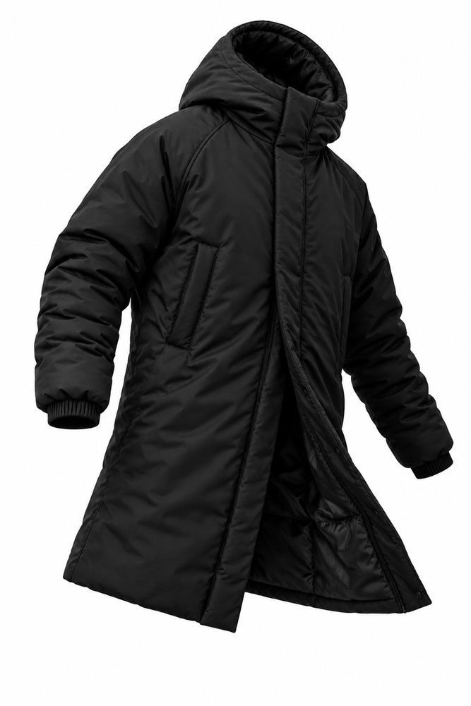 Женская Теплая Удлиненная Зимняя Куртка Парка Without Snowman 27 Black 8056711 фото