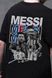 Чоловіча Оверсайз Футболка Without З Принтом Messi Black 8056261 фото 2