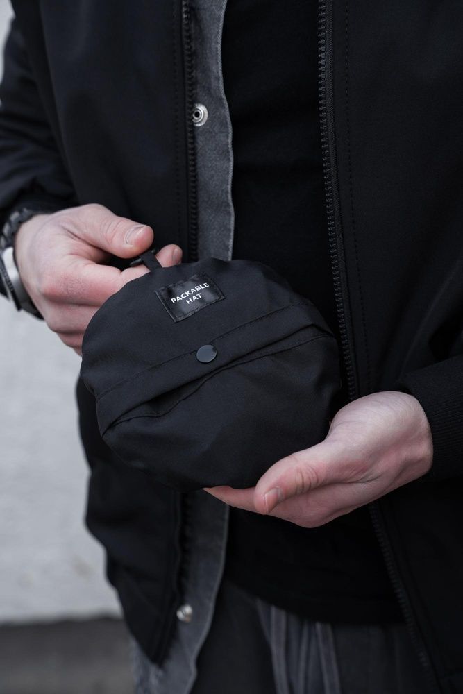 Чоловіча Компактна Панамка Трансформер Packable Hat Black 8056195 фото