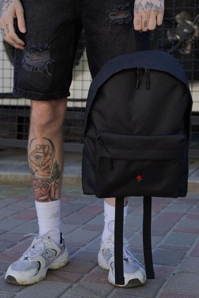 Чоловічий Повсякденний Рюкзак Шкільний Without Compact З Принтом Rose Black 8049982 фото