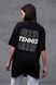 Жіноча Оверсайз Футболка Without З Принтом Tennis Black 8056296 фото 1