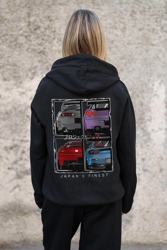 Женское Утепленное Зип Худи На Флисе Зипер С Принтом Cars Without Kane Black 8055791 фото