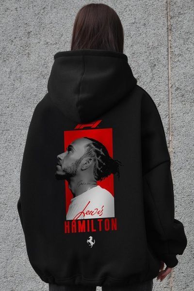 Жіноче Оверсайз Худі Толстовка На Флісі З Капюшоном Та Принтом Without Hamilton Black 8055525 фото