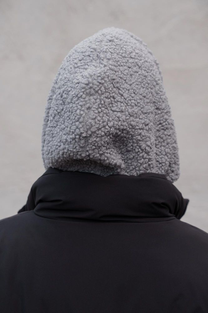 Тепла Шапка Капюшон Капор Теді На Флісі Without Bonnet Gray Woman 8055918 фото