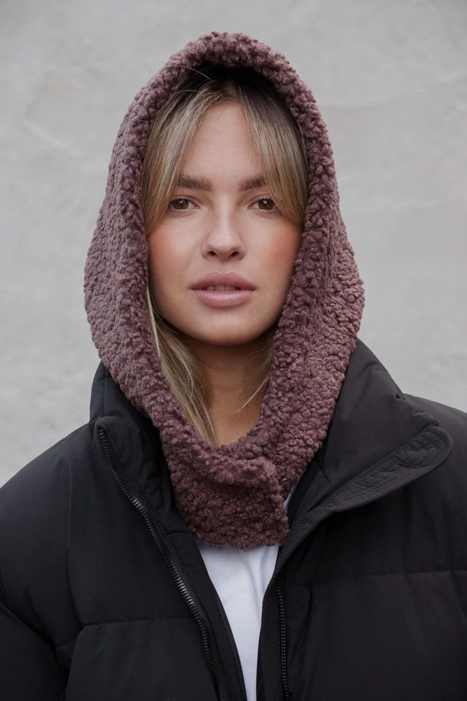 Тепла Шапка Капюшон Капор Теді На Флісі Without Bonnet Brown Woman 8055919 фото
