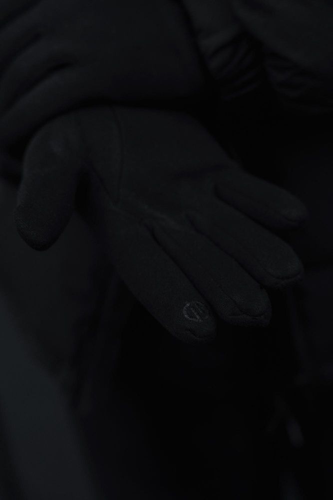 Чоловічі Трикотажні Сенсорні Перчатки На Хутрі Without Axiom Black 1-4 8056847 фото