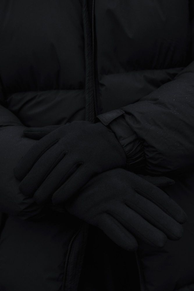 Чоловічі Трикотажні Сенсорні Перчатки На Хутрі Without Axiom Black 1-4 8056847 фото
