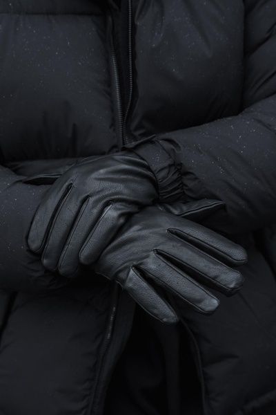 Чоловічі Перчатки З Натуральної Шкіри Та Хутром Кролика Without Montana Black 8056849 фото