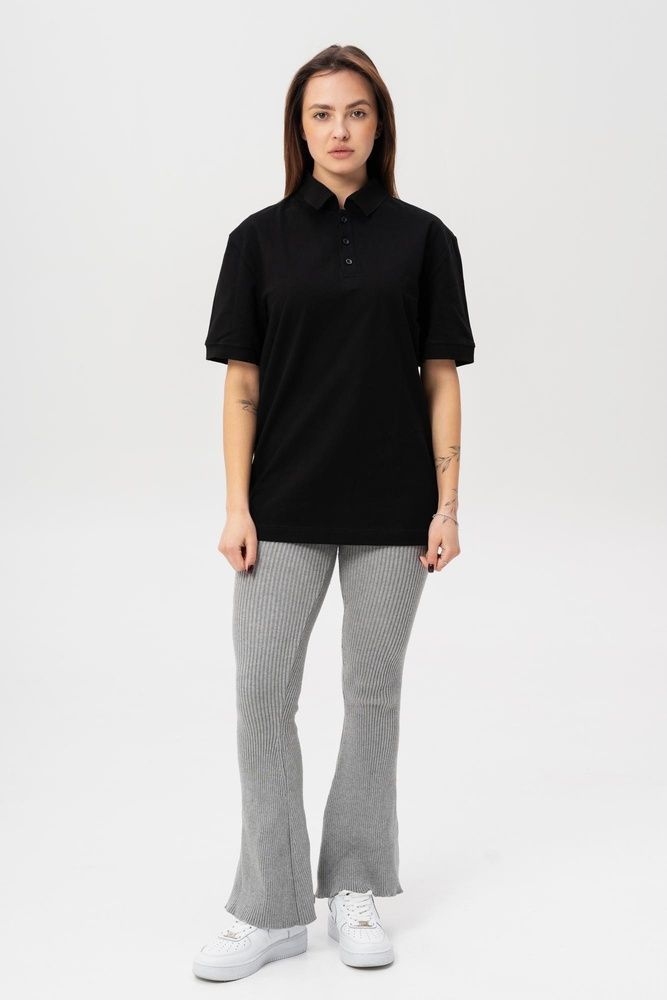 Жіноча Футболка Поло З Ґудзиками Теніска Without Polo Black 8056214 фото