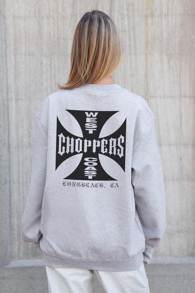 Жіночий Утеплений Оверсайз Світшот На Флісі З Принтом Without Choppers Gray 8055697 фото