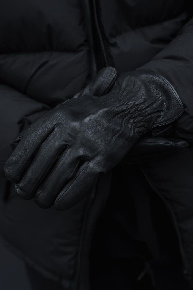 Чоловічі Перчатки З Натуральної Шкіри Та Хутром Кролика Without Montana Black 8056851 фото