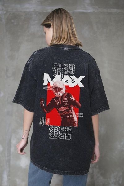 Жіноча Виварена Оверсайз Футболка Without Washed З Принтом Max Black 8056149 фото