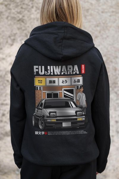 Жіноче Утеплене Зіп Худі На Флісі Зіпер З Принтом Fujiwara Without Kane Black 8055819 фото