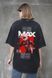 Жіноча Виварена Оверсайз Футболка Without Washed З Принтом Max Black 8056149 фото 1