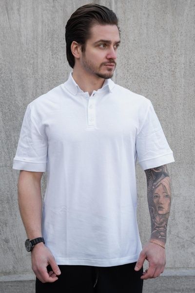 Чоловіча Футболка Поло З Ґудзиками Теніска Without Polo White 8056215 фото