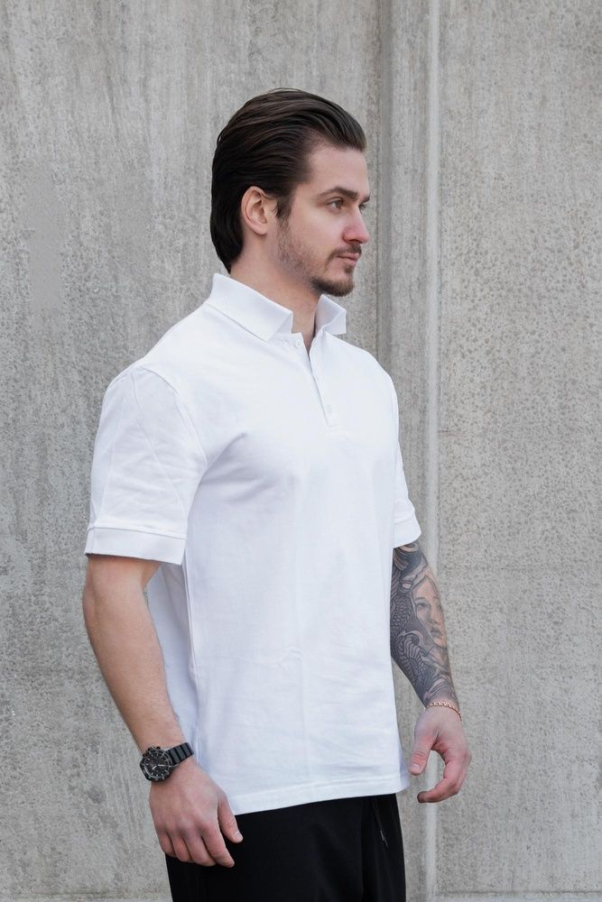 Чоловіча Футболка Поло З Ґудзиками Теніска Without Polo White 8056215 фото
