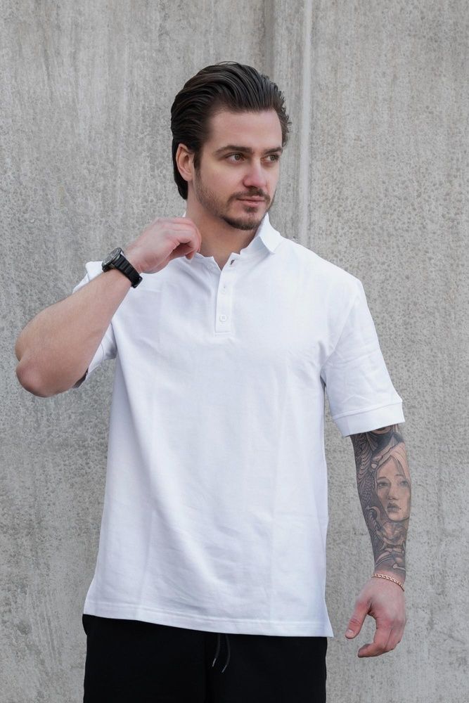 Чоловіча Футболка Поло З Ґудзиками Теніска Without Polo White 8056215 фото