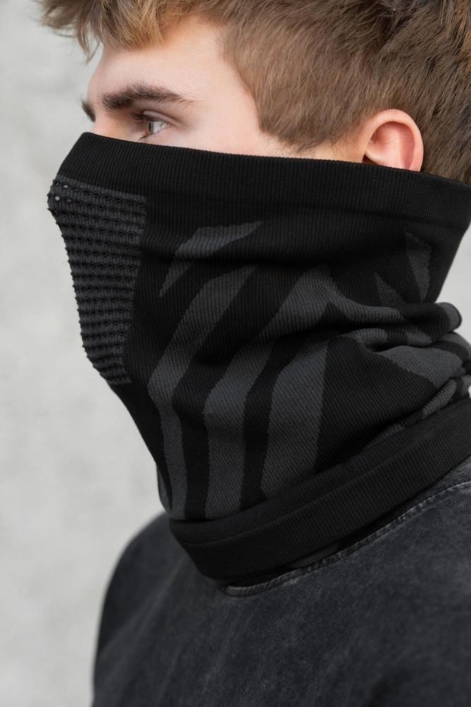 Мужской Зимний Хлопковый Дышащий Термо Бафф Without Scorpion Black 8056599 фото