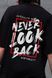 Жіноча Оверсайз Футболка Without З Принтом Never Look Black 8056268 фото 2