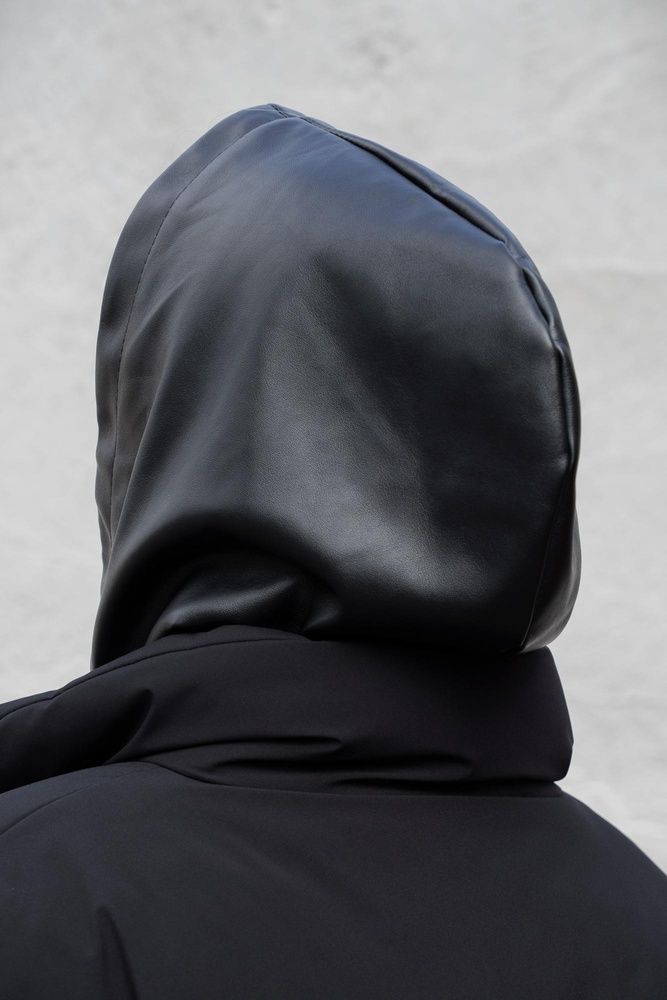 Тепла Шапка Капюшон Шкіряний Капор На Флісі Without Wendy Black Woman 8055929 фото