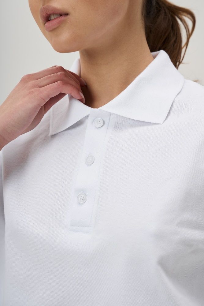 Жіноча Футболка Поло З Ґудзиками Теніска Without Polo White 8056216 фото