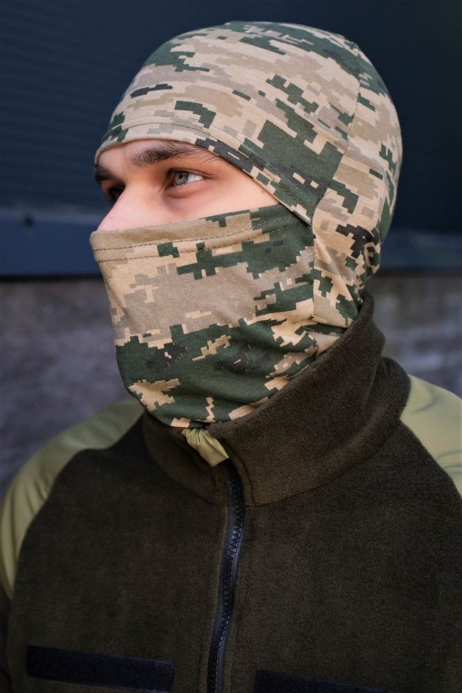 Піксельна балаклава дя військових вигляд боковий