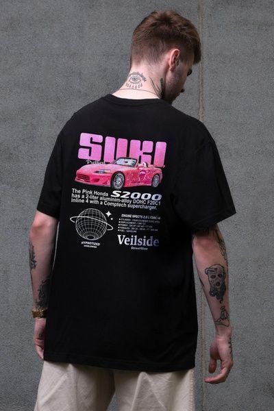 Мужская Оверсайз Футболка С Принтом Without Suki Black 8049510 фото