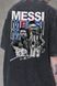 Мужская Варёная Оверсайз Футболка Without Washed с Принтом Messi Black 8056352 фото 2