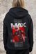 Жіноче Утеплене Зіп Худі На Флісі Зіпер З Принтом Max Without Kane Black 8055833 фото 1