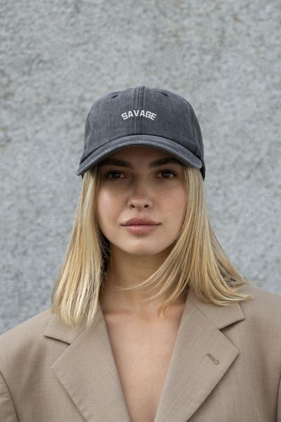 Жіноча Кепка Бейсболка Vintage Without З Принтом Savage Black 8049836 фото