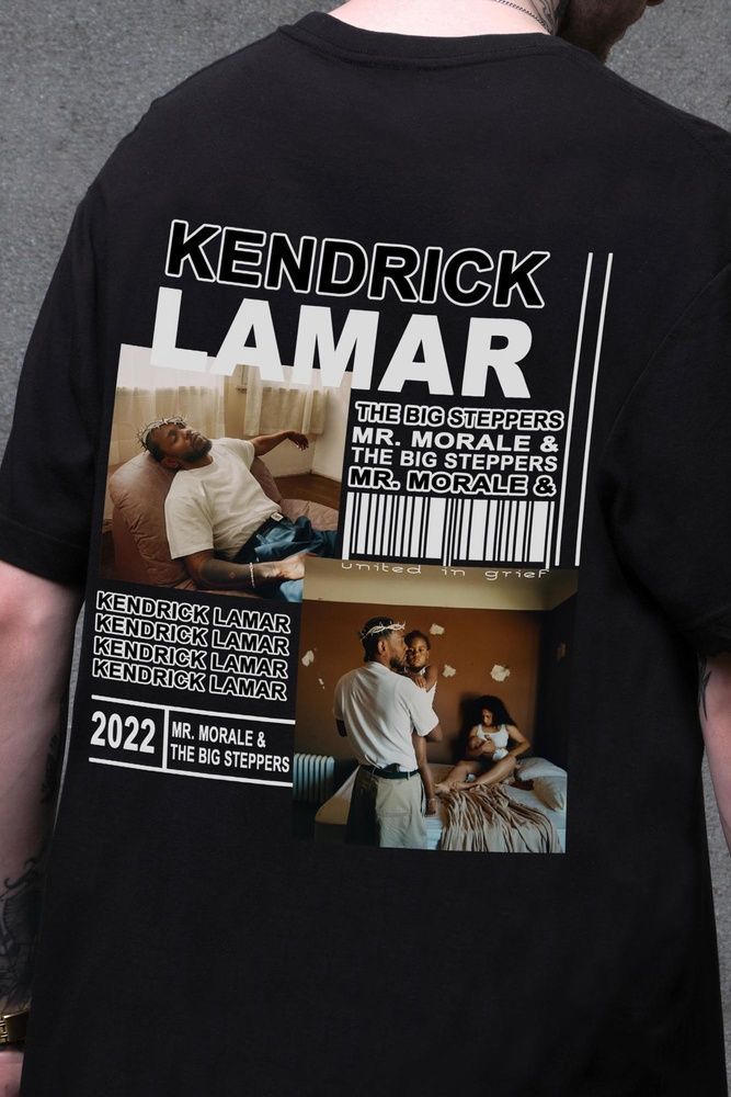 Чоловіча Оверсайз Футболка Without З Принтом Kendrick Black 8056255 фото