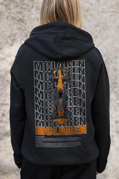 Жіноче Утеплене Зіп Худі На Флісі Зіпер З Принтом Mclaren Without Kane Black 8055835 фото