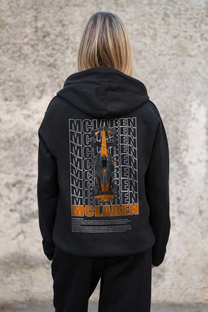 Жіноче Утеплене Зіп Худі На Флісі Зіпер З Принтом Mclaren Without Kane Black 8055835 фото