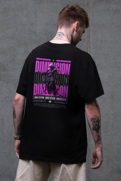 Мужская Оверсайз Футболка С Принтом Without Dimension Black 8049462 фото
