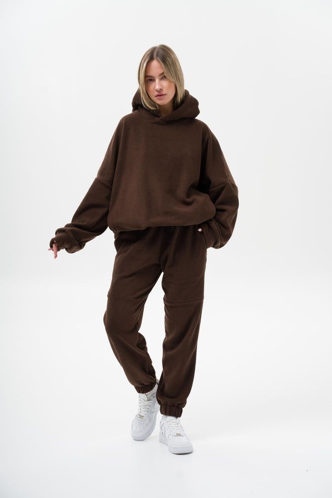 Жіночий Флісовий Спортивний Костюм Without Utopia Brown 8055993 фото
