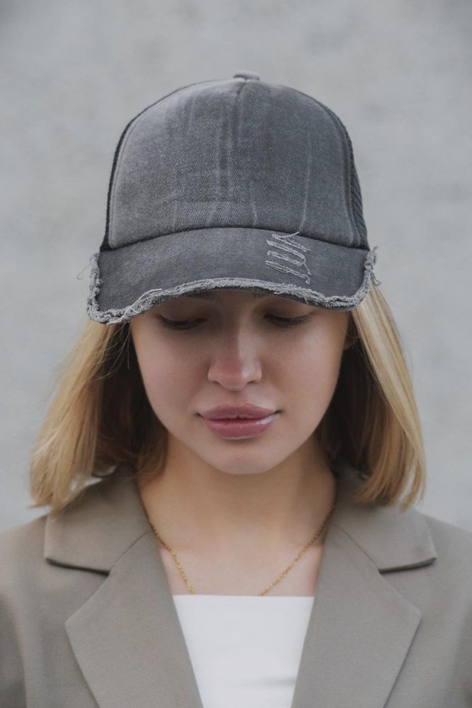Жіноча Кепка Бейсболка Сітка Without Fourpage Gray 8049569 фото