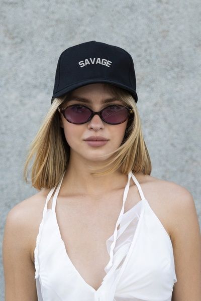 Женская Кепка Бейсболка Тракер Without З Принтом Savage Black 8049774 фото